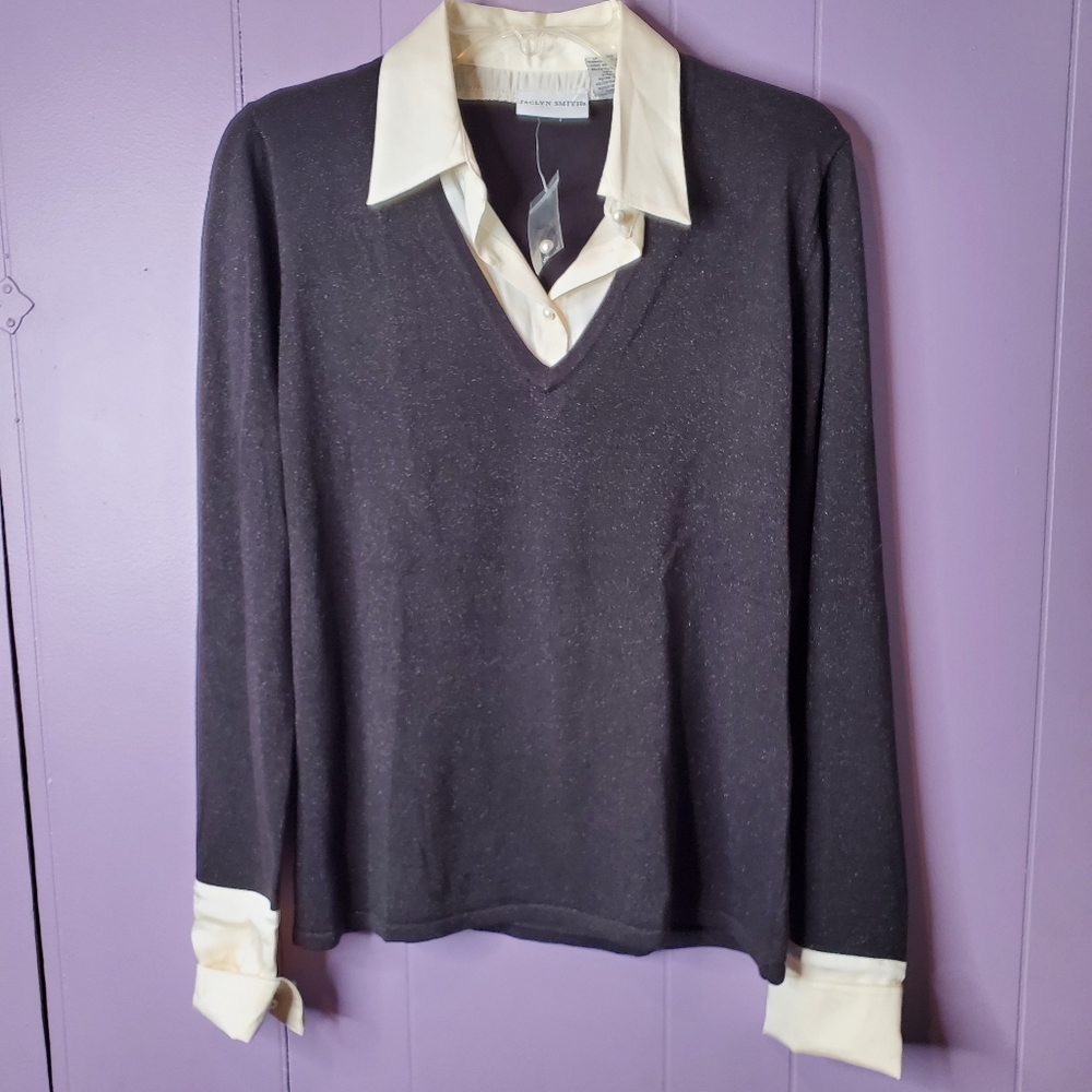 JACLYN SMITH black shirt size M